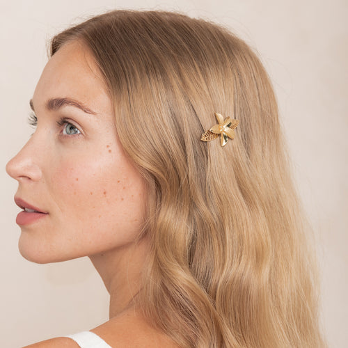 Barrette Eglantine Or