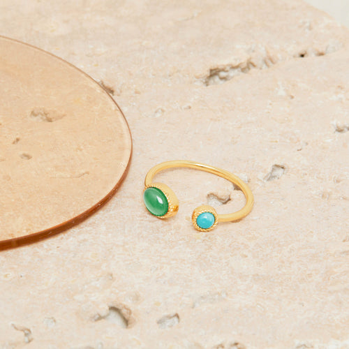 Bague Claire Chrysoprase/Turquoise