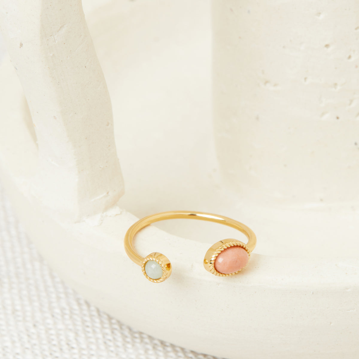 Bague Claire Amazonite Orange/  Amazonite Claire
