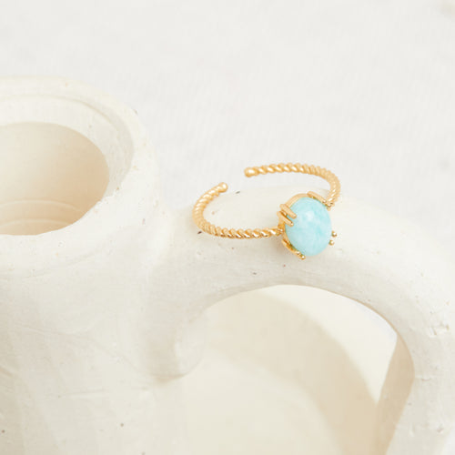 Bague Camelia Amazonite Claire