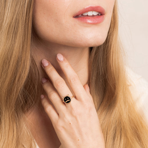 Bague Cat Onyx Noir