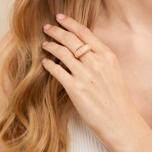 Bague Poema Amazonite Orange