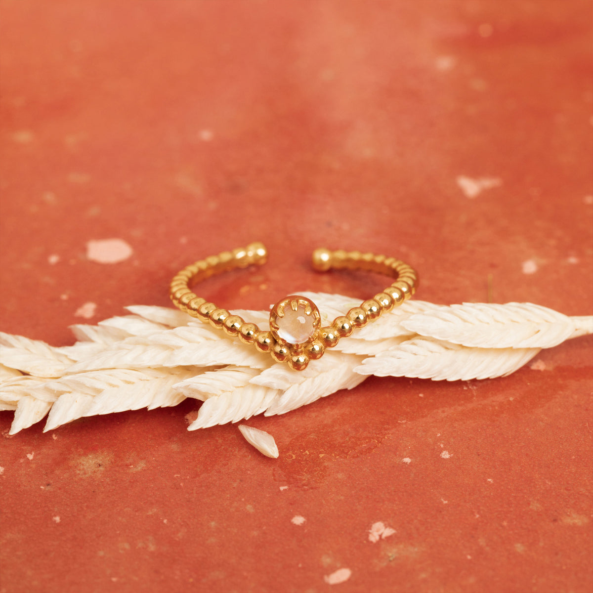 Bague Venise Pierre De Lune Blanche