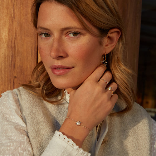Bague Venise Pierre De Lune Blanche