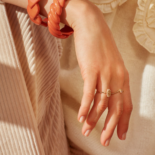 Bague Venise Pierre De Lune Blanche