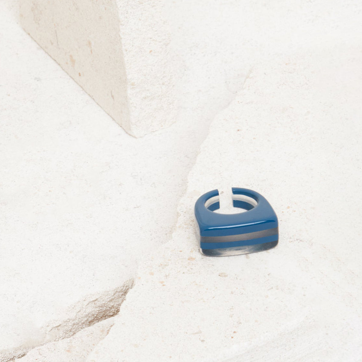 Bague Luis Denim/Cristal
