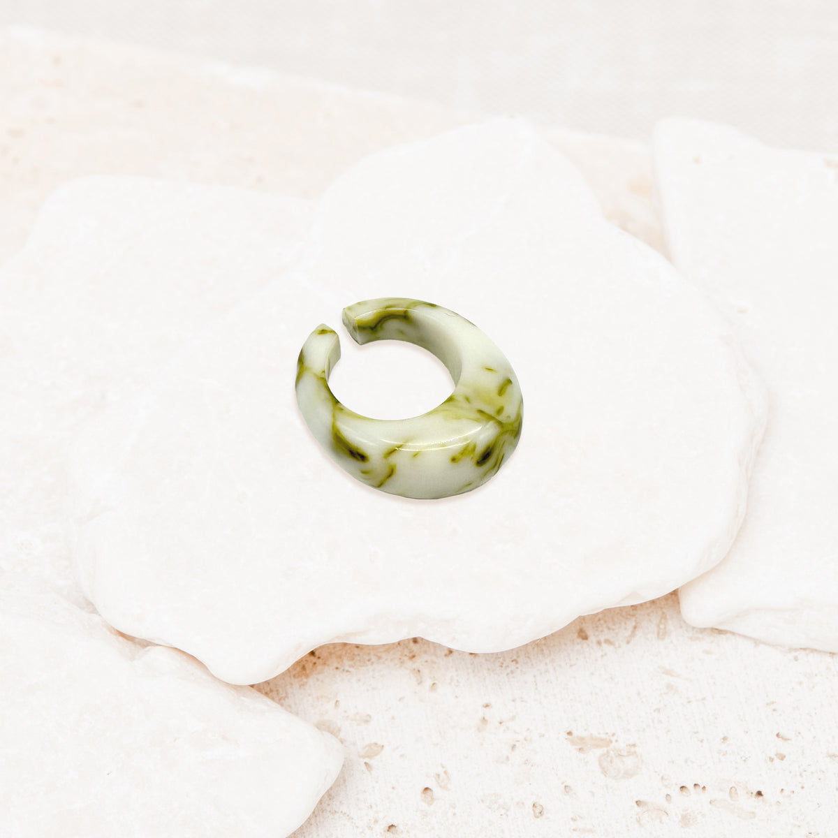 Bague Gabie Avocat/Creme