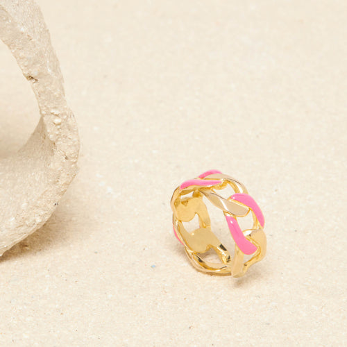 Bague Chainne Rose Fluo