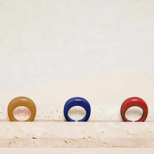Set de bagues Maiky Muscade/Rooibos/Cobalt