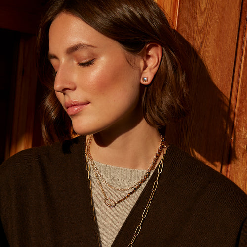 Puce D'Oreilles Nelly Labradorite