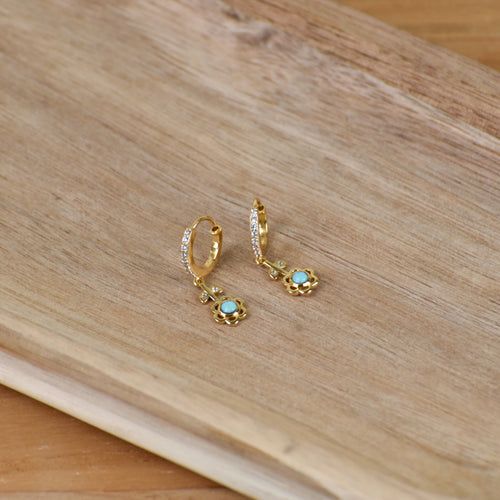 Mini Créoles Camila Turquoise.