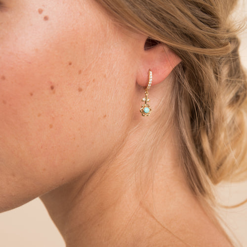 Mini Créoles Camila Turquoise.