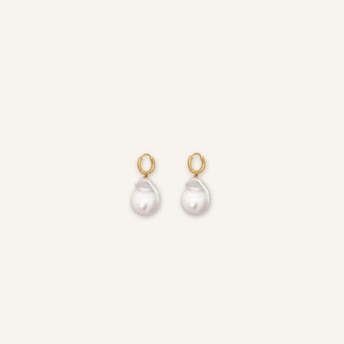 Boucles d'oreilles Mana Perle Blanche