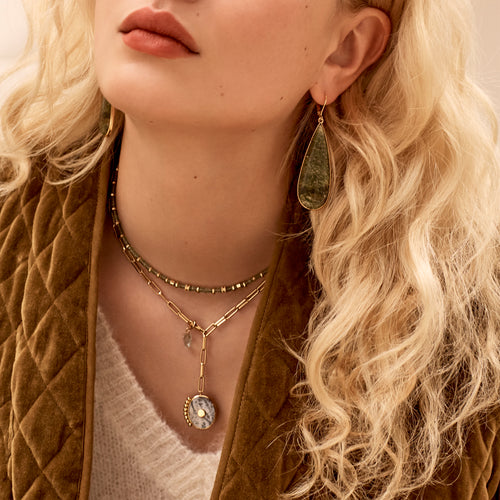 Boucles D'Oreilles Sophia Opale Imperiale