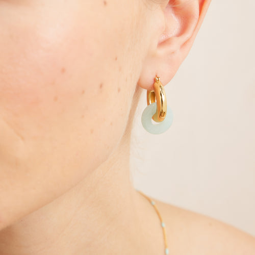 Créoles Billie Amazonite Claire