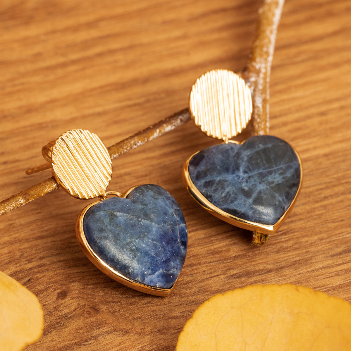 Boucles D'Oreilles Mona Sodalite