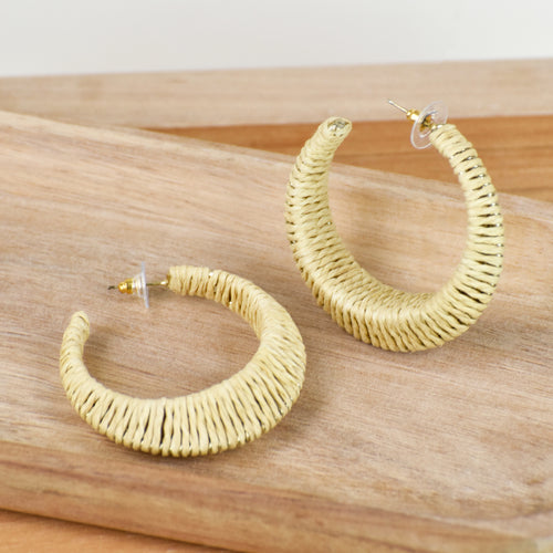 Boucles d'oreilles Meylina Raphia.