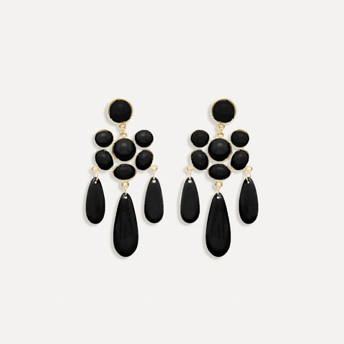 Boucles d'oreilles Galya Noir