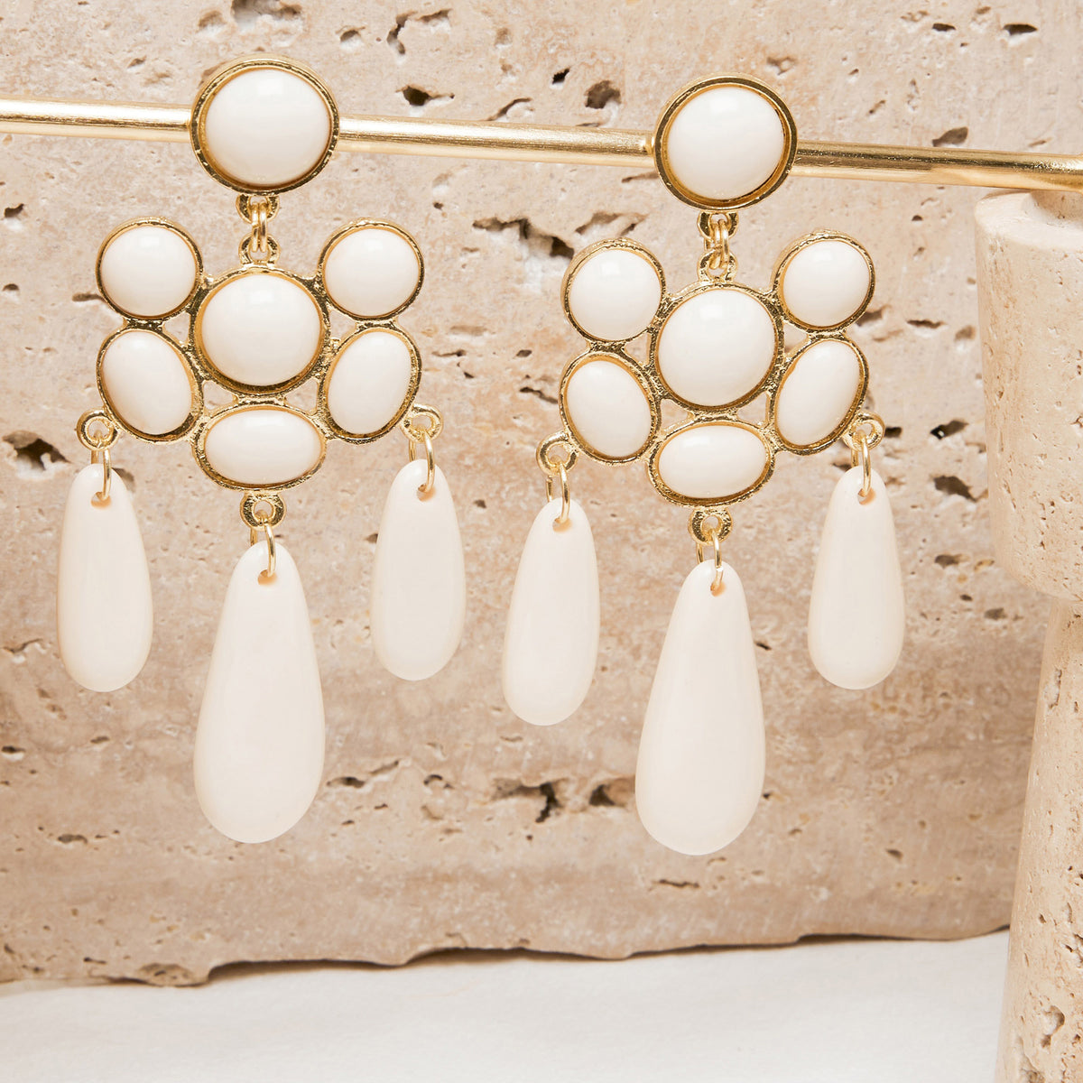 Boucles D'Oreilles Galya Ecru