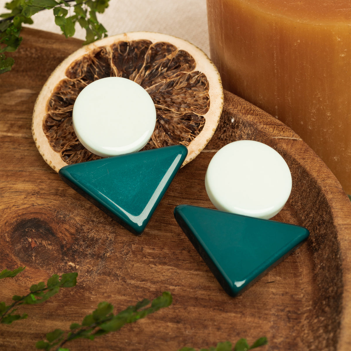 Boucles D'Oreilles Savely Opaline/Paon