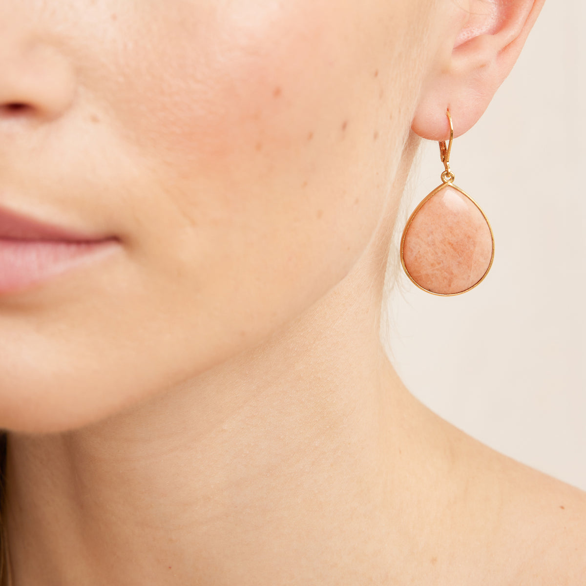 Boucles D'Oreilles Olga Amazonite Orange