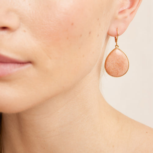 Boucles D'Oreilles Olga Amazonite Orange