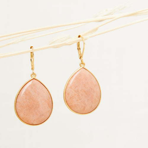 Boucles D'Oreilles Olga Amazonite Orange