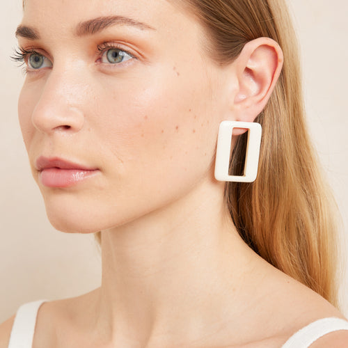 Boucles D'Oreilles Viola Ecru