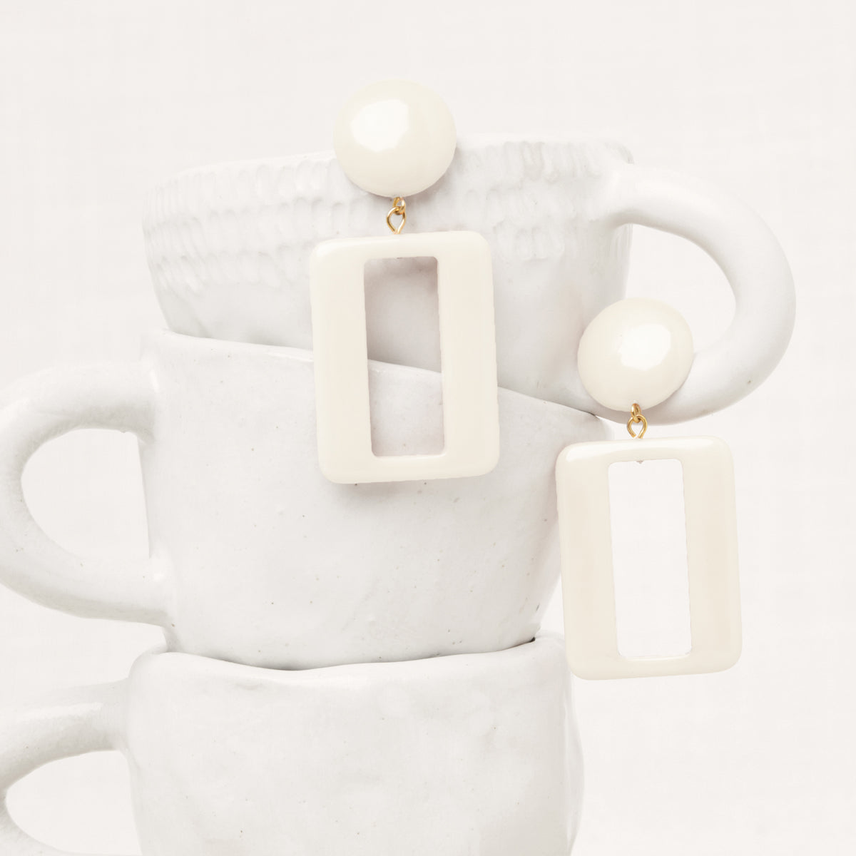 Boucles D'Oreilles Viviane Ecru