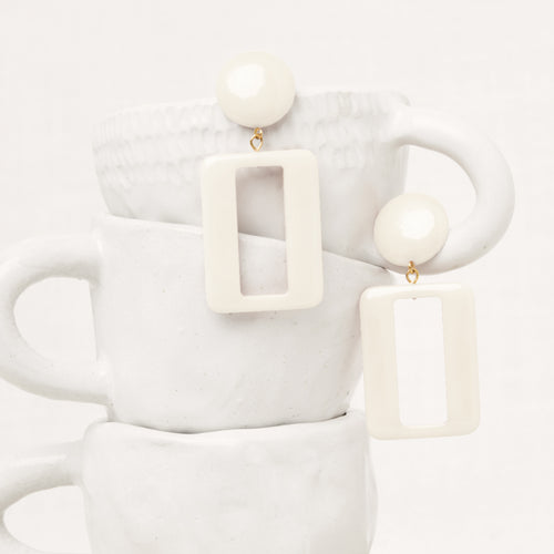 Boucles D'Oreilles Viviane Ecru