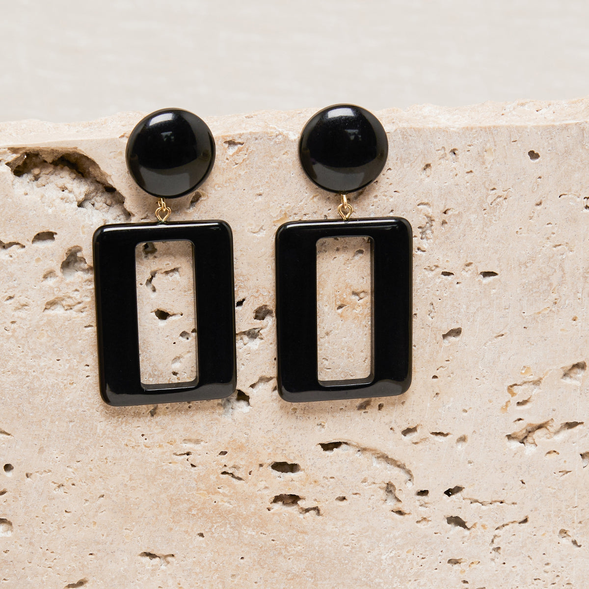 Boucles D&#39;Oreilles Viviane Noir