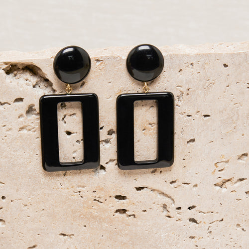 Boucles D&#39;Oreilles Viviane Noir