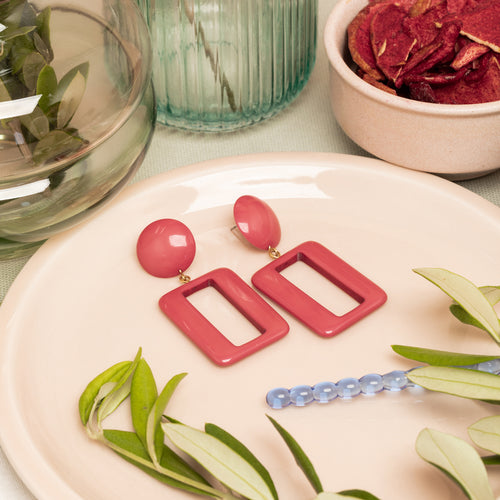 Boucles D'Oreilles Viviane Framboise