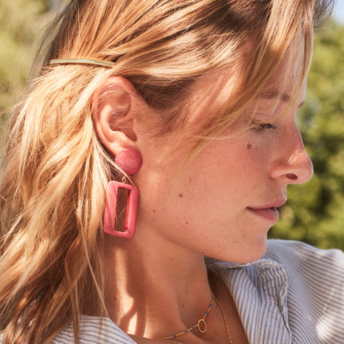 Boucles D'Oreilles Viviane Framboise