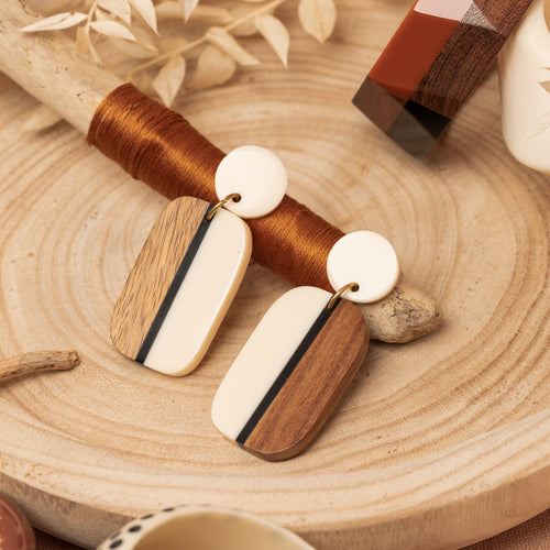 Boucles D'Oreilles Solina Ecru