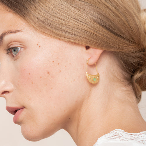 Boucles D'Oreilles Tiya Chrysoprase