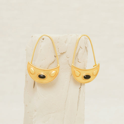 Boucles D'Oreilles  Tiya Onyx Noir