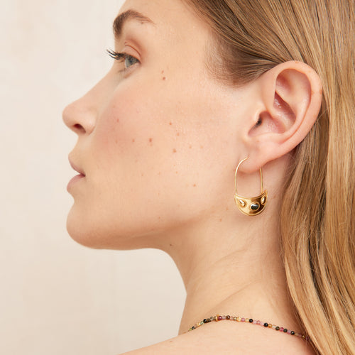 Boucles D'Oreilles  Tiya Onyx Noir