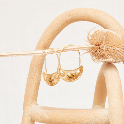 Boucles D'Oreilles Tiya Oeil Du Tigre