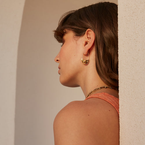 Boucles D'Oreilles Tiya Oeil Du Tigre