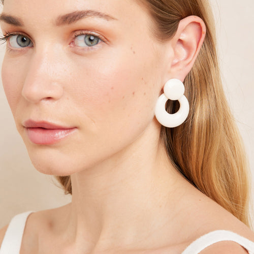 Boucles D&#39;Oreilles Enza Ecru