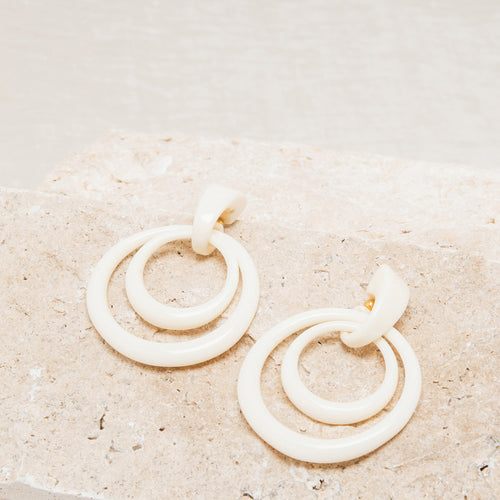 Boucles D'Oreilles Lauretta Ecru