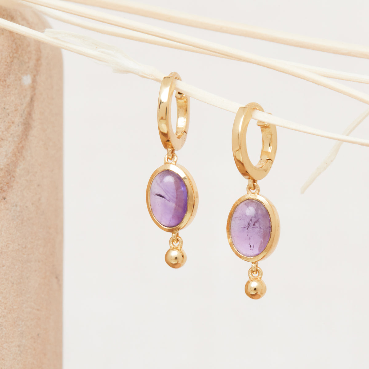 Créoles Bianka Amethyste