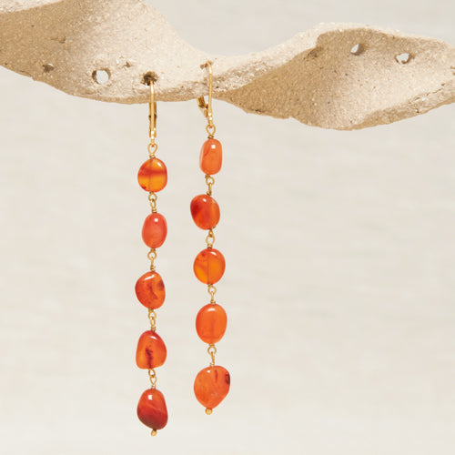 Boucles D'Oreilles Gabbi Onyx Rouge