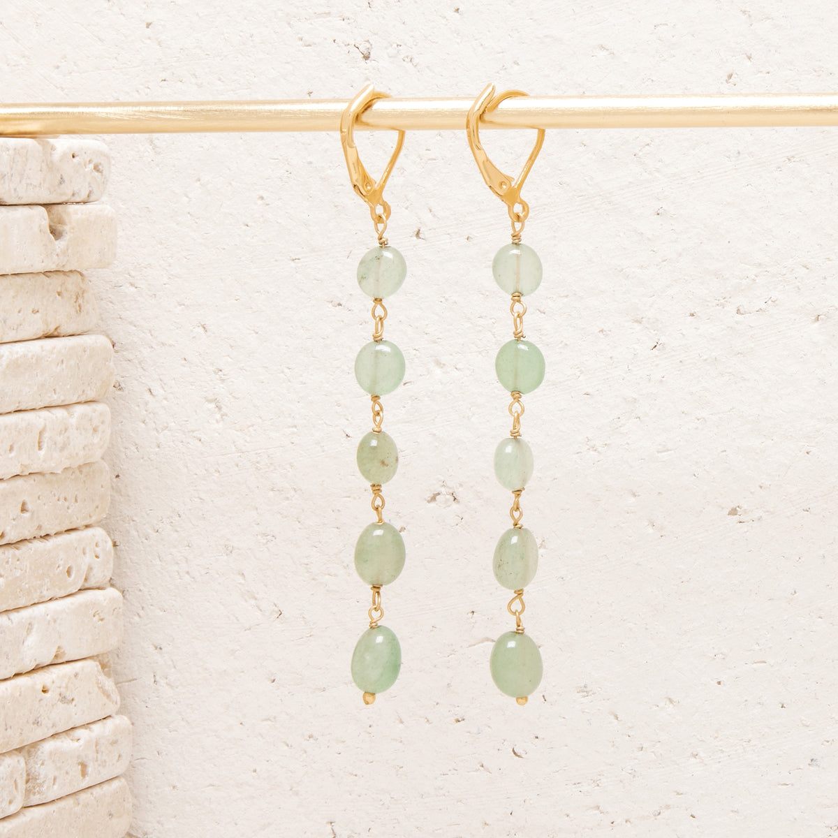 Boucles D'Oreilles Gabbi Aventurine Verte