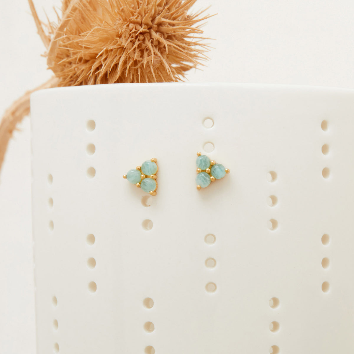 Puces D'Oreilles Graziela Amazonite Claire