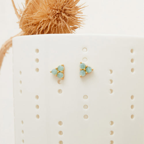 Puces D'Oreilles Graziela Amazonite Claire