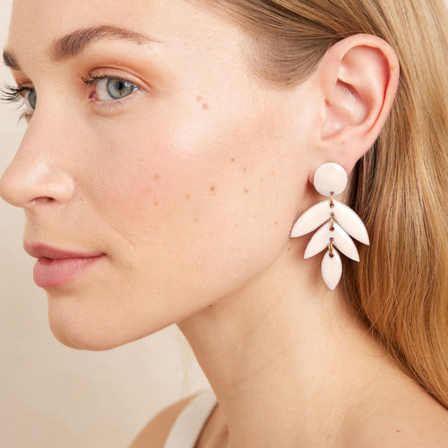 Boucles D'Oreilles Fanette Ecru