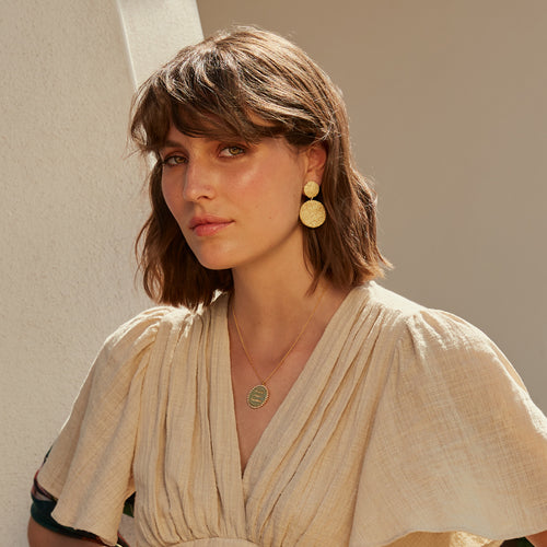 Boucles D'Oreilles Pepita Naturel