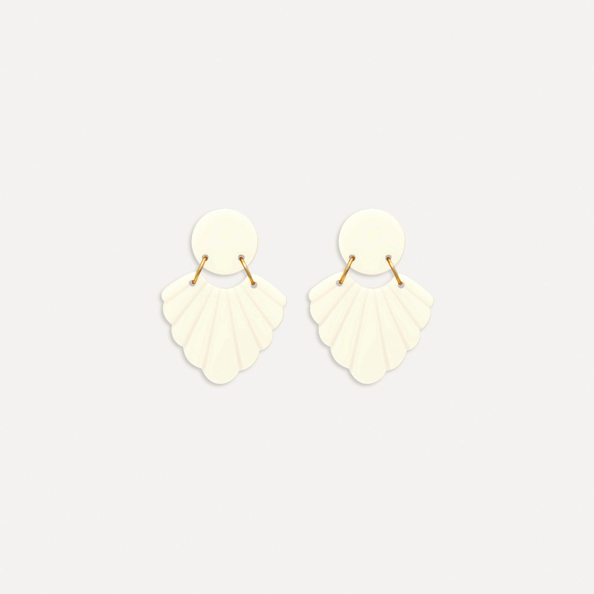 Boucles d'oreilles Flora Ecru